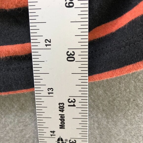 NWT Isabel Maternity Long Sleeve T Shirt Womens L V-Neck Black Orange Striped - Picture 11 of 12